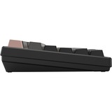 HelloGanss HS75T GC02 RGB mechanisch toetsenbord Zwart, US lay-out (QWERTY), Gateron Yellow, 75%, RGB leds, PBT Doubleshot keycaps, hot swap, 2,4 GHz | Bluetooth | USB-C