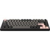 HelloGanss HS75T GC02, toetsenbord Zwart/roze, US lay-out, Gateron Yellow, 75%, RGB leds, PBT Doubleshot keycaps, hot swap, 2,4 GHz / Bluetooth / USB-C