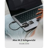 ICY BOX Mini M.2 NVMe SSD enclosure externe behuizing Zwart, voor 2230 SSD