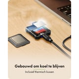 ICY BOX Mini M.2 NVMe SSD enclosure externe behuizing Zwart, voor 2230 SSD