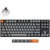 Keychron K8 Max-H3 RGB mechanisch toetsenbord Zwart, US lay-out (QWERTY), Keychron Super Brown, 80% (TKL)	, RGB leds, OSA Double-shot PBT, hot swap, USB-C | 2.4 GHz | Bluetooth 5.1