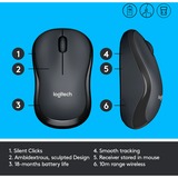 Logitech B220 SILENT muis Zwart, 1000 dpi