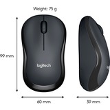Logitech B220 SILENT muis Zwart, 1000 dpi