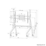 Neomounts MOVE Go FL50-525BL1 TV trolley 55-86" bevestiging Zwart