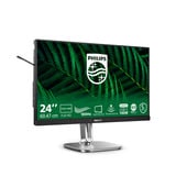 Philips 24B2G5301 23.8" monitor Zilver/zwart, VGA, HDMI, DisplayPort, USB-C, LAN, Audio, 100 Hz