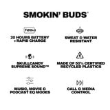 Skullcandy Smokin’ Buds True Wireless Earbuds  headset Zwart, Bluetooth