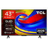TCL 43QLED780L 4K Ultra HD Smart TV 43" Ultra HD QLED Zwart, 3x HDMI, USB-A, LAN, WiFi 5, BlueTooth, USB-A