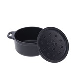 Victoria Mini Cocotte 0,22 liter, Enameled bak-/braadpan Zwart