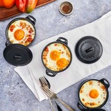 Victoria Mini Cocotte 0,22 liter, Enameled bak-/braadpan Zwart