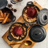 Victoria Mini Cocotte 0,22 liter, Enameled bak-/braadpan Zwart