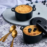 Victoria Mini Cocotte 0,22 liter, Enameled bak-/braadpan Zwart