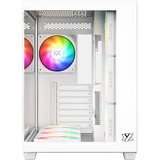 XYZ PC Gear Tesseract X midi tower behuizing Wit | 2x USB-A | 1x USB-C | Tempered Glass