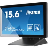 iiyama Prolite T1634MC-B8X 16" Touchscreen-Monitor  Zwart, VGA, HDMI, DisplayPort, Touch