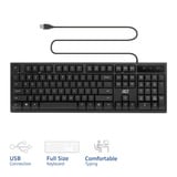 ACT Connectivity Business toetsenbord USB Zwart, US lay-out (QWERTY), Membraan, 100%