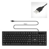 ACT Connectivity Business toetsenbord USB Zwart, US lay-out (QWERTY), Membraan, 100%