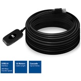 ACT Connectivity USB 2.0 Signaalversterker, 10 meter kabel Zwart