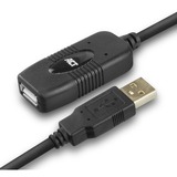 ACT Connectivity USB 2.0 Signaalversterker, 10 meter kabel Zwart