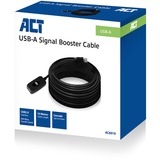 ACT Connectivity USB 2.0 Signaalversterker, 10 meter kabel Zwart