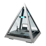 AZZA Pyramid 804L showcase behuizing Grijs/zwart | 2x USB-A | 1x USB-C | Window