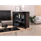 Corsair FRAME 5000D WOOD RS midi tower behuizing Zwart/houtkleur | 3x USB-C | Tempered Glass