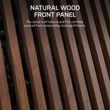 Corsair FRAME 5000D WOOD RS midi tower behuizing Zwart/houtkleur | 3x USB-C | Tempered Glass