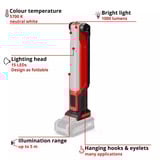 EINHELL TE-CL 18/1000 S Li - Solo Accu Werklamp Rood/zwart, Accu en oplader niet inbegrepen