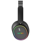 Hator Phoenix 2 Wireless over-ear gaming headset Zwart, RGB, 2.4GHz, Bluetooth, USB