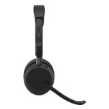 Jabra Evolve3 65 MS on-ear headset Zwart, Incl. oplaadstandaard, USB-C with Dongle, Bluetooth 5.3