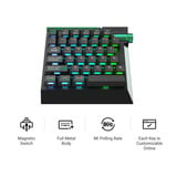 Lemokey L0 HE One Handed Magnetic Switch Gaming Keyboard Zwart, US lay-out, RGB, Nuclear PBT, 8K, Knob