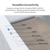 Montech X5M midi tower behuizing Wit | 2x USB-A | 1x USB-C | RGB | Tempered Glass