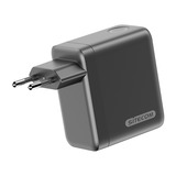 Sitecom 70W GaN Power Delivery oplader met led-scherm Zwart, 2x USB-C, 1x USB-A