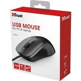 Trust Carve USB Mouse Zwart, 1200 Dpi