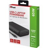 Trust Laro 65W USB-C Laptop Powerbank Zwart, 23892