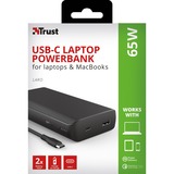 Trust Laro 65W USB-C Laptop Powerbank Zwart, 23892