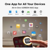 UGREEN DH2300 incl. 2x Seagate IronWolf 4 TB harde schijf nas Grijs, 1GbE, HDMI, USB