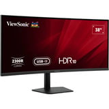 ViewSonic VA3820C UWQHD+ 21:9 Curved Monitor met USB-C Hub 38" UltraWide Zwart, 1x DisplayPort, 2x HDMI, 1x USB-C