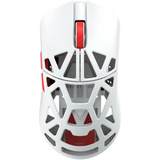 WLMouse Beast X Medium V2 Wireless Gaming Mouse - White/Red Wit/rood, 50 - 50.000 dpi, 8K, 2.4GHz / USB-C