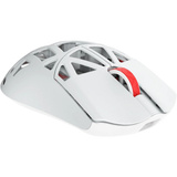 WLMouse Beast X Medium V2 Wireless Gaming Mouse - White/Red Wit/rood, 50 - 50.000 dpi, 8K, 2.4GHz / USB-C