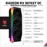 XFX Radeon RX 9070 XT Quicksilver grafische kaart Zwart, RDNA4, GDDR6, 3x DisplayPort, 1x HDMI 2.1
