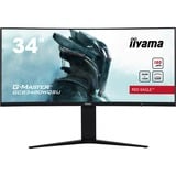 iiyama G-Master Red Eagle GCB3480WQSU-B1 34" Curved UltraWide gaming monitor Zwart (mat), 180 Hz, HDMI, DisplayPort, Audio
