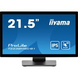 iiyama ProLite T2238MSC-B1 21.5" touchscreen monitor Zwart (mat), Touch, HDMI, DisplayPort, USB, Audio