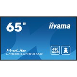 iiyama Prolite LH6554UHS-B1AG 64.5" 4K Ultra HD Public Display Zwart (mat), 4K UHD, HDMI, DisplayPort, Audio, WLAN, Android