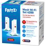 AVM FRITZ!Mesh Wi-Fi Set 4200 2-pack International repeater Wit, 2 stuks