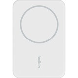 Belkin BoostCharge Magnetische draadloze 5000mAh-powerbank + standaard Wit, 5.000 mAh