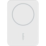 Belkin BoostCharge Magnetische draadloze 5000mAh-powerbank + standaard Wit, 5.000 mAh