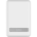 Belkin BoostCharge Magnetische draadloze 5000mAh-powerbank + standaard Wit, 5.000 mAh