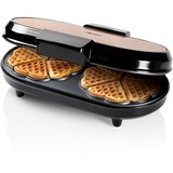 Bestron ADWM730CO Dubbele hartwafelmaker wafelijzer Koper/zwart