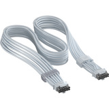 Corsair ThermalProtect PCIe 5.1 600W 12V-2x6 Cable - White kabel Wit, PCIe 5.1, 600W