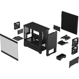 Fractal Design Pop Mini Silent Black TG Clear Tint Tower-behuizing Zwart | Window-Kit