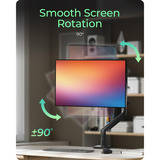 ICY BOX IB-MS701-T monitorarm Zwart